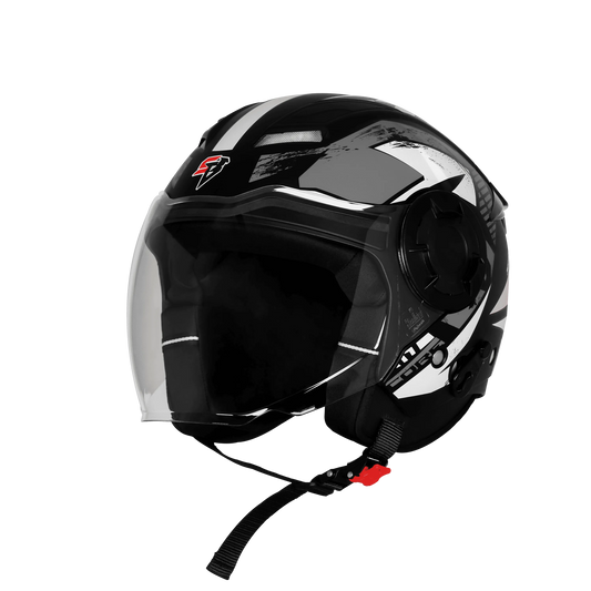 Steelbird Sbh 73 Drx Rf Core Black Gray Half Face Helmet