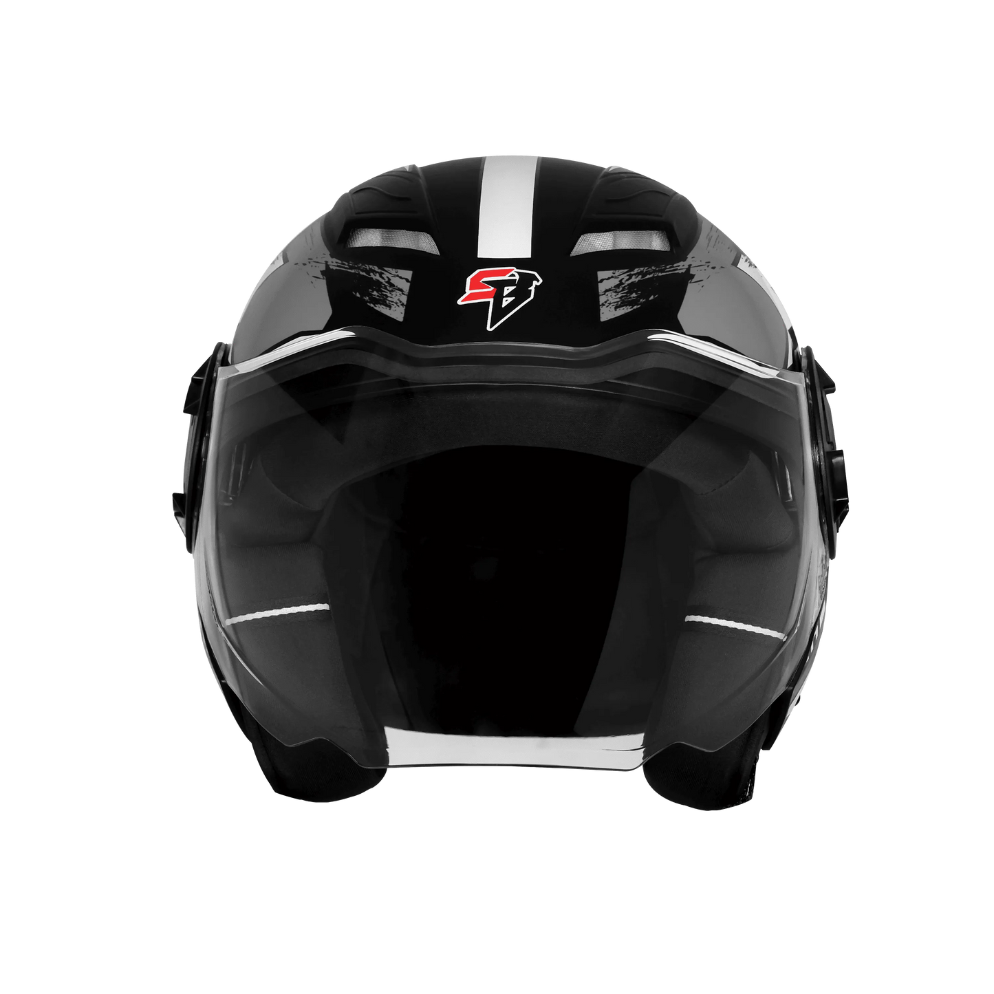 Steelbird Sbh 73 Drx Rf Core Black Gray Half Face Helmet