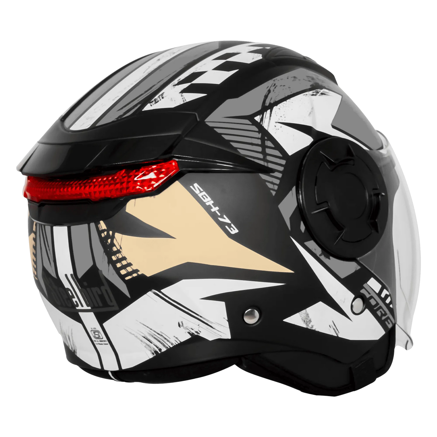 Steelbird Sbh 73 Drx Rf Core Black Gray Half Face Helmet