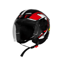 Steelbird Sbh 73 Drx Rf Core Black Red Half Face Helmet