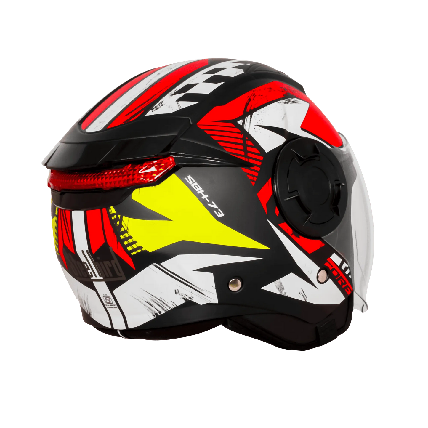 Steelbird Sbh 73 Drx Rf Core Black Red Half Face Helmet