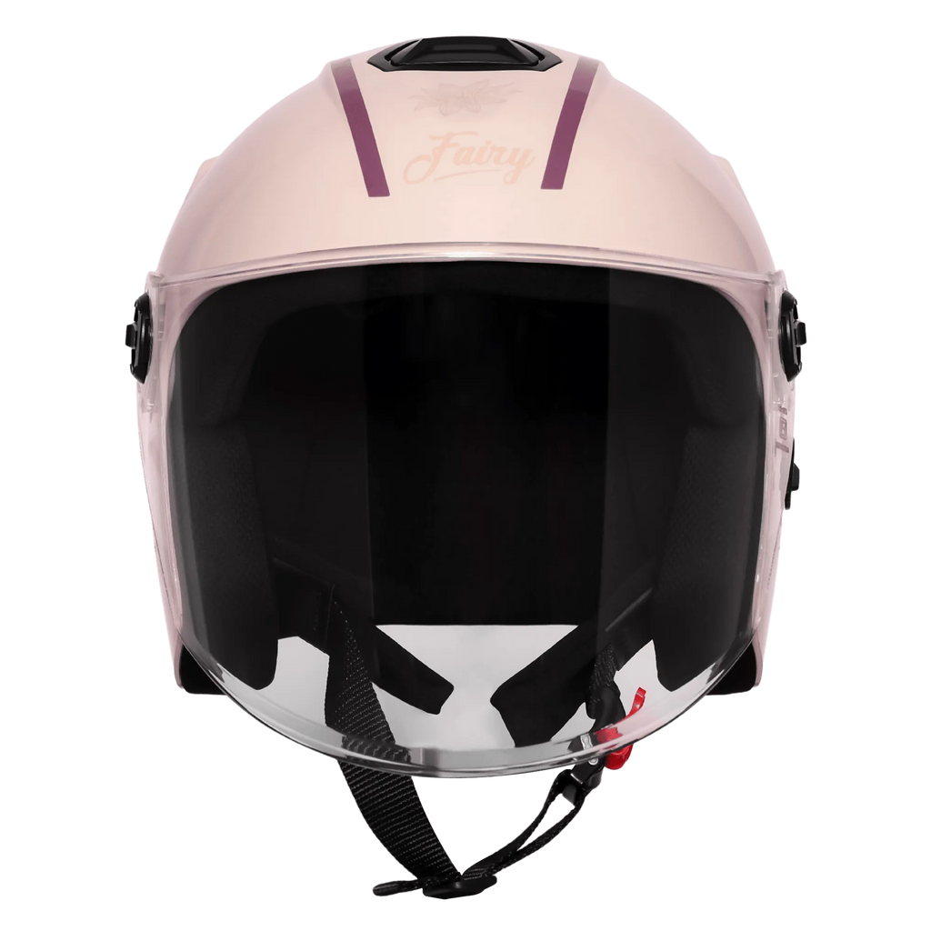Steelbird Sbh 80 Fr3 Cloud Cream White Flower Half Face Helmet
