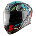 AXOR Street Bobby Black Blue Full Face Helmet
