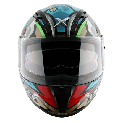 AXOR Street Bobby Black Blue Full Face Helmet