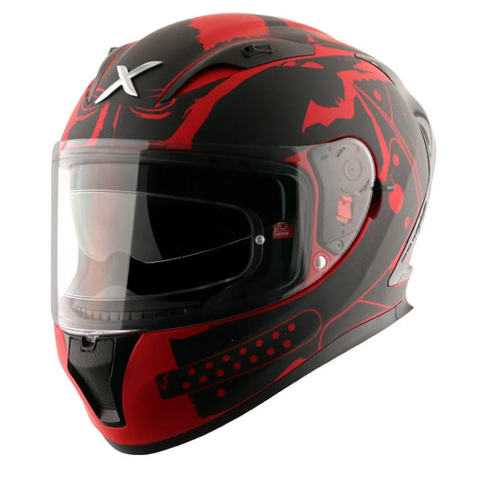 AXOR Street Dc Batman Dull Red Black Full Face Helmet