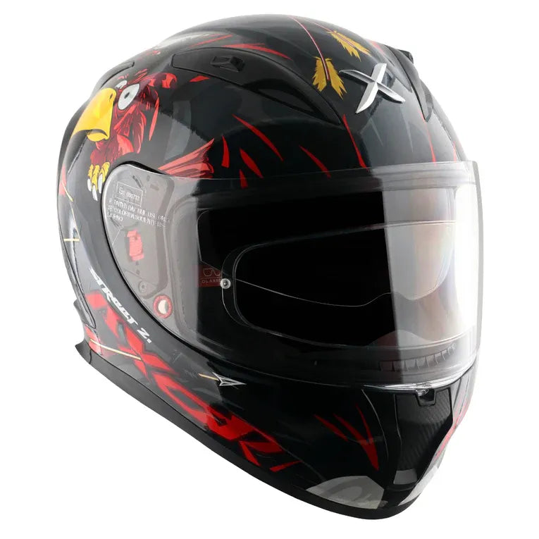 AXOR Street Zazu Black Red Full Face Helmet