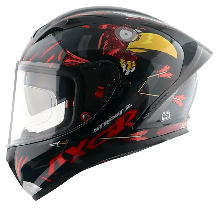 AXOR Street Zazu Black Red Full Face Helmet