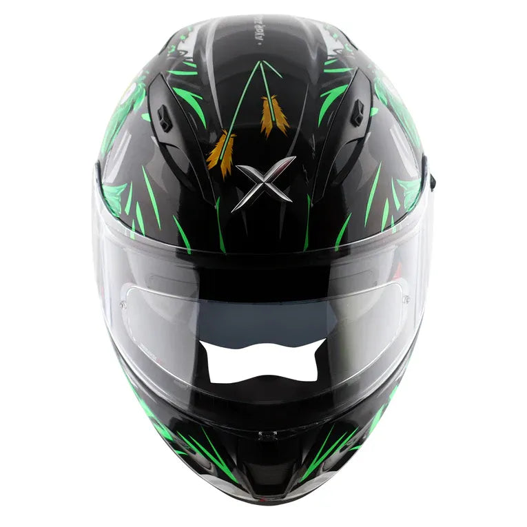 AXOR Street Zazu Dull Black Green Full Face Helmet
