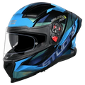 Studds Helios Effect Matt Black Blue N1 Full Face Helmet
