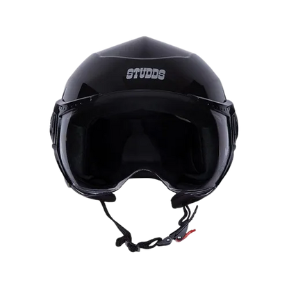 Studds Dame Black Half Face Helmet
