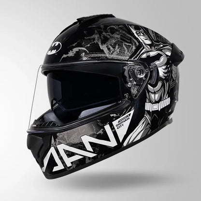 Studds Drifter Batman Edition Black Silver Full Face Helmet