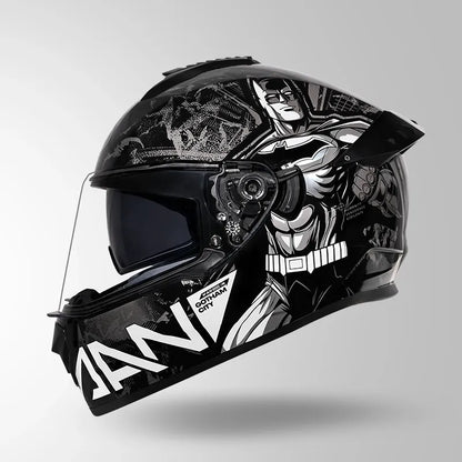 Studds Drifter Batman Edition Black Silver Full Face Helmet