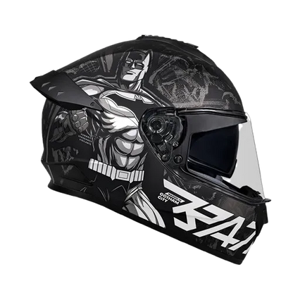 Studds Drifter Batman Edition Black Silver N4 Full Face Helmet