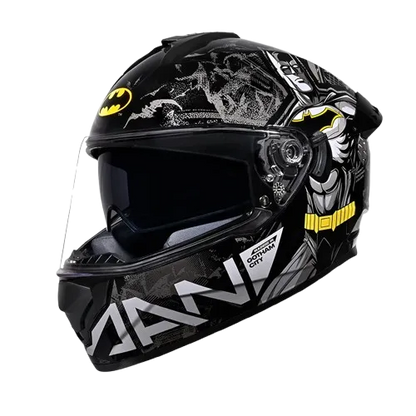 Studds Drifter Batman Edition Black Yellow N4 Full Face Helmet