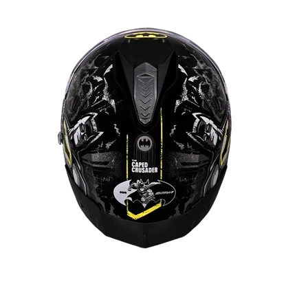 Studds Drifter Batman Edition Black Yellow N4 Full Face Helmet