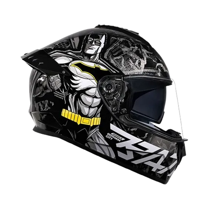 Studds Drifter Batman Edition Black Yellow N4 Full Face Helmet