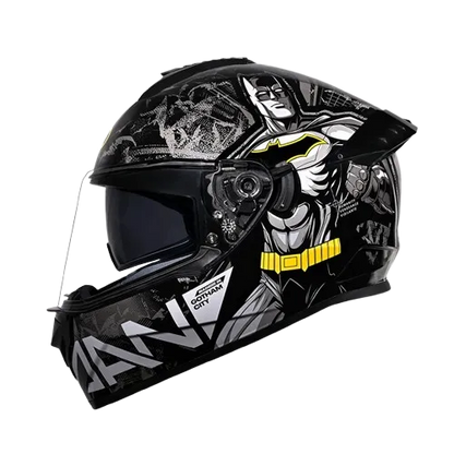Studds Drifter Batman Edition Black Yellow N4 Full Face Helmet