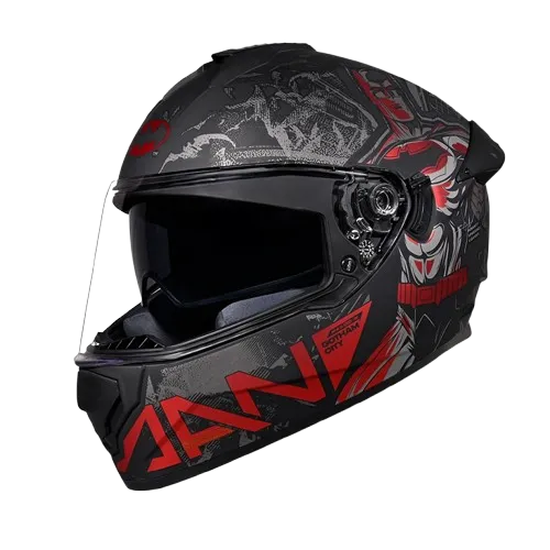 Studds Drifter Batman Edition Matt Black Red N4 Full Face Helmet
