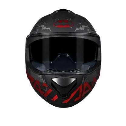 Studds Drifter Batman Edition Matt Black Red N4 Full Face Helmet