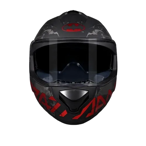Studds Drifter Batman Edition Matt Black Red N4 Full Face Helmet