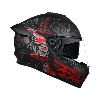 Studds Drifter Batman Edition Matt Black Red N4 Full Face Helmet