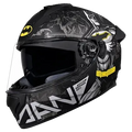 Studds Drifter Batman Edition Matt Black Yellow N4 Full Face Helmet