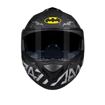 Studds Drifter Batman Edition Matt Black Yellow N4 Full Face Helmet