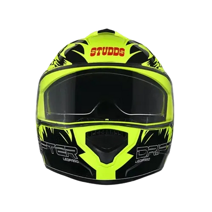 STUDDS Drifter D2 Matt Yellow N9 Full Face Helmet