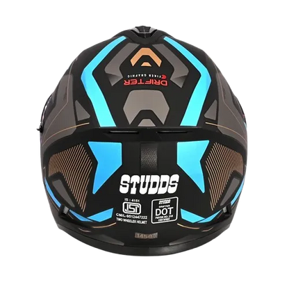 STUDDS Drifter D5 Matt Black N4 Full Face Helmet