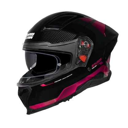 Studds Helios Black N8 Magenta Full Face Helmet