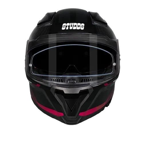 Studds Helios Black N8 Magenta Full Face Helmet