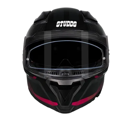 Studds Helios Black N8 Magenta Full Face Helmet