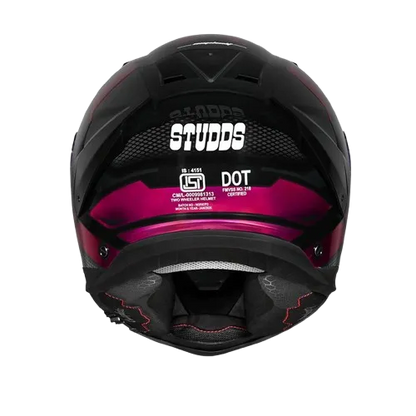 Studds Helios Black N8 Magenta Full Face Helmet