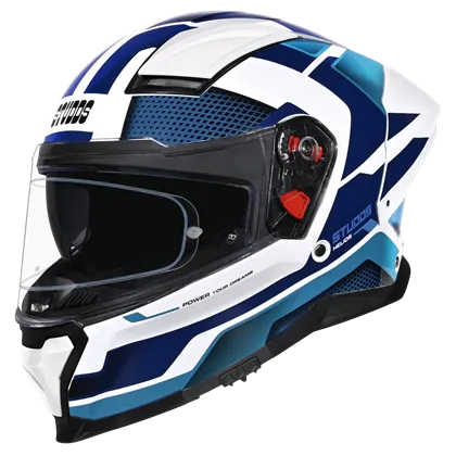 Studds Helios D1 White N1 Full Face Helmet