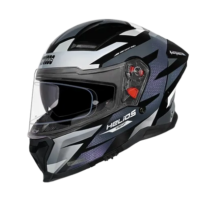 Studds Helios D2 Black Chameleon Grey Pink Full Face Helmet