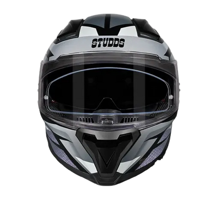 Studds Helios D2 Black Chameleon Grey Pink Full Face Helmet