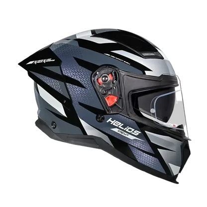 Studds Helios D2 Black Chameleon Grey Pink Full Face Helmet