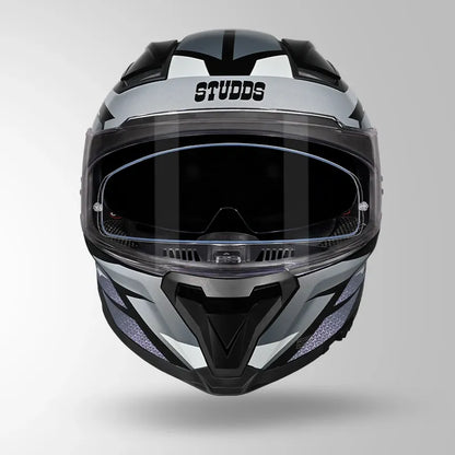Studds Helios D2 Black Chameleon Grey Pink Full Face Helmet