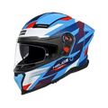 Studds Helios D2 Matt Blue Red Full Face Helmet