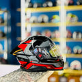 Studds Helios D2 Circuit Black N2 Red Full Face Helmet