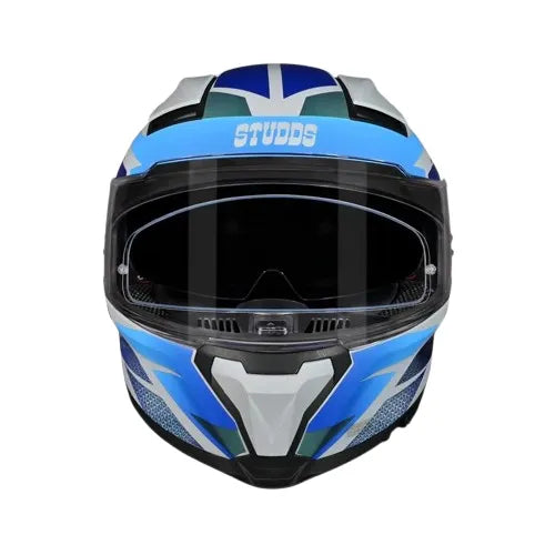 Studds Helios D2 Circuit Matt Grey Chameleon N1 Full Face Helmet