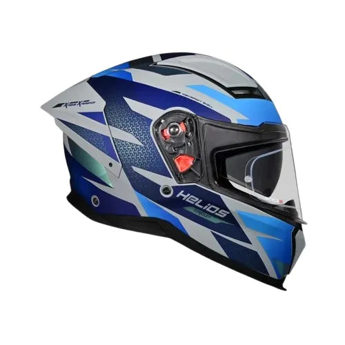 Studds Helios D2 Circuit Matt Grey Chameleon N1 Full Face Helmet