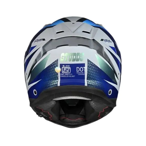 Studds Helios D2 Circuit Matt Grey Chameleon N1 Full Face Helmet