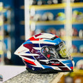 Studds Helios D2 White N1 Full Face Helmet