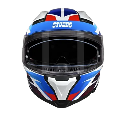 Studds Helios D2 White N1 Full Face Helmet