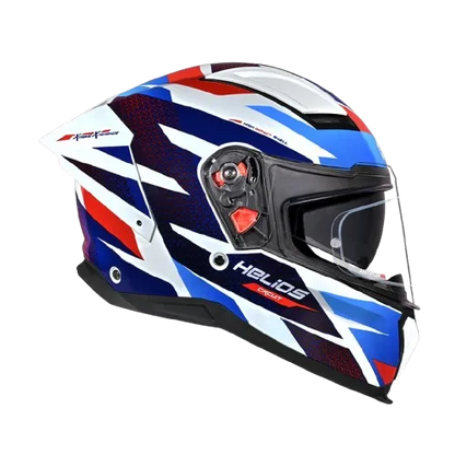 Studds Helios D2 White N1 Full Face Helmet