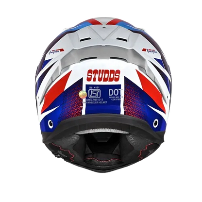 Studds Helios D2 White N1 Full Face Helmet