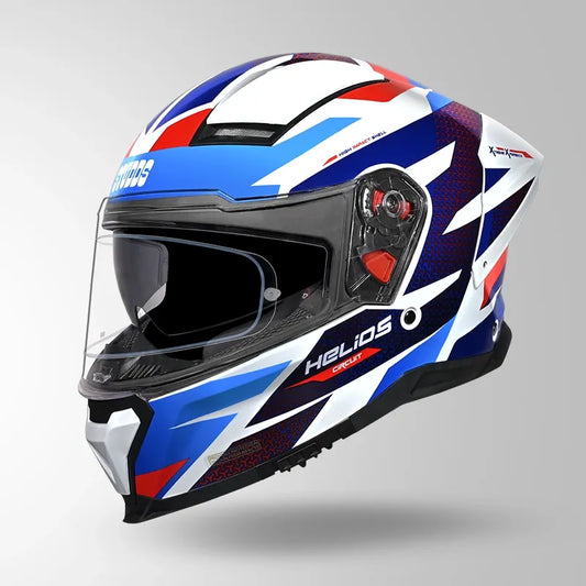 Studds Helios D2 White N1 Full Face Helmet