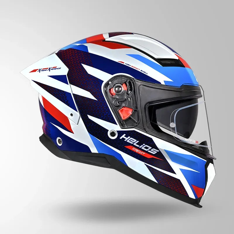 Studds Helios D2 White N1 Full Face Helmet