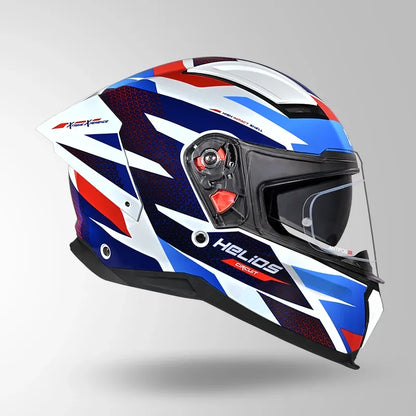 Studds Helios D2 White N1 Full Face Helmet
